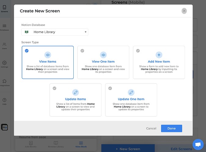 ViewItemsScreen